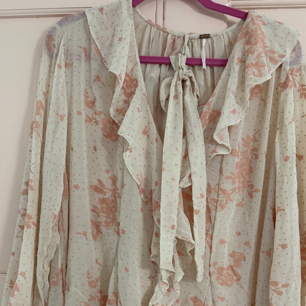 Size S Free People Floral Blouse